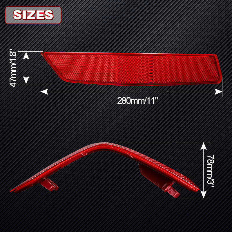 For Nissan Rogue 2017-2020 SL S SV 4-Door Rear Bumper Reflector Right RED