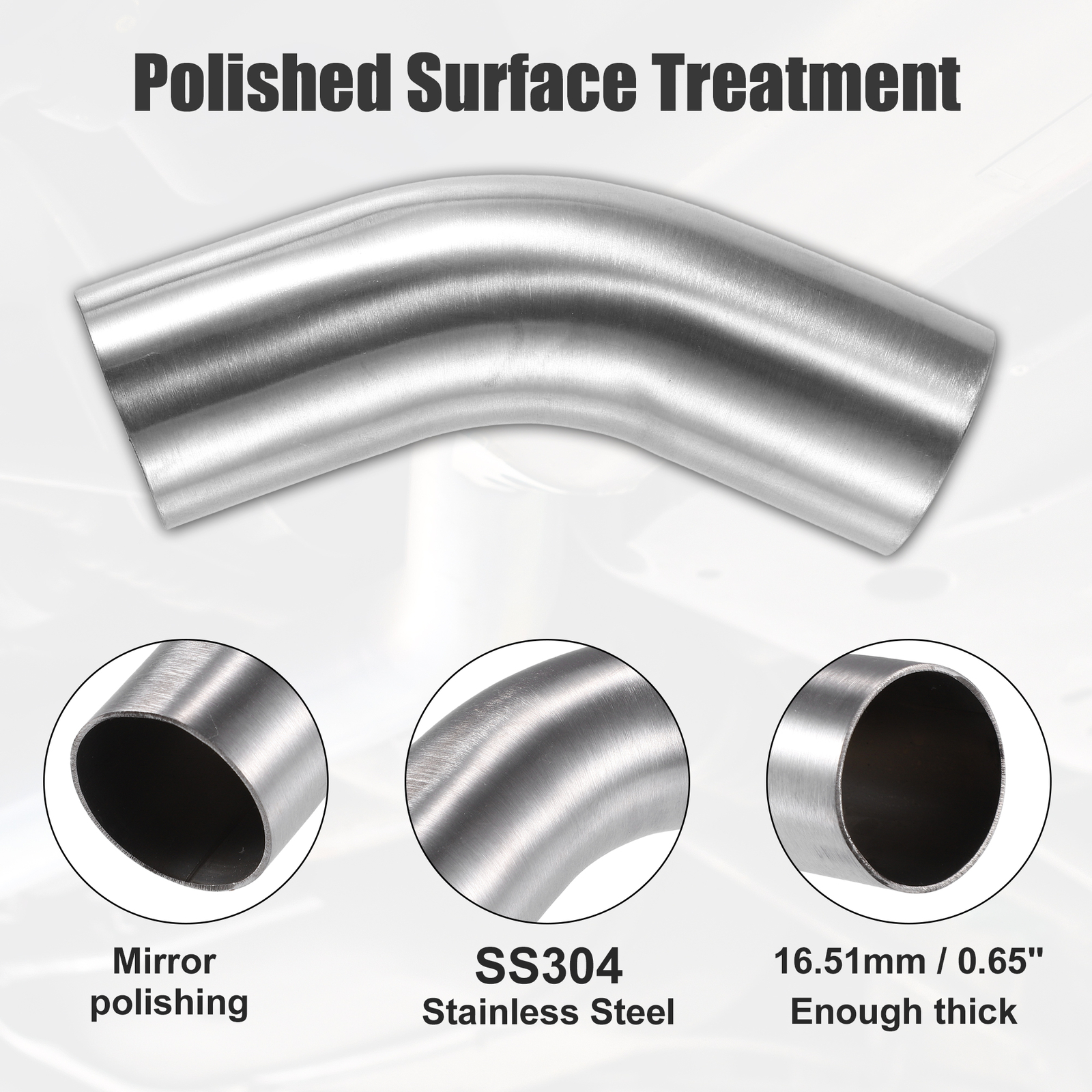SINGLE OD 2 Inch 45 Degree Mandrel Bend Bend Tube Exhaust Elbow Pipe Universal