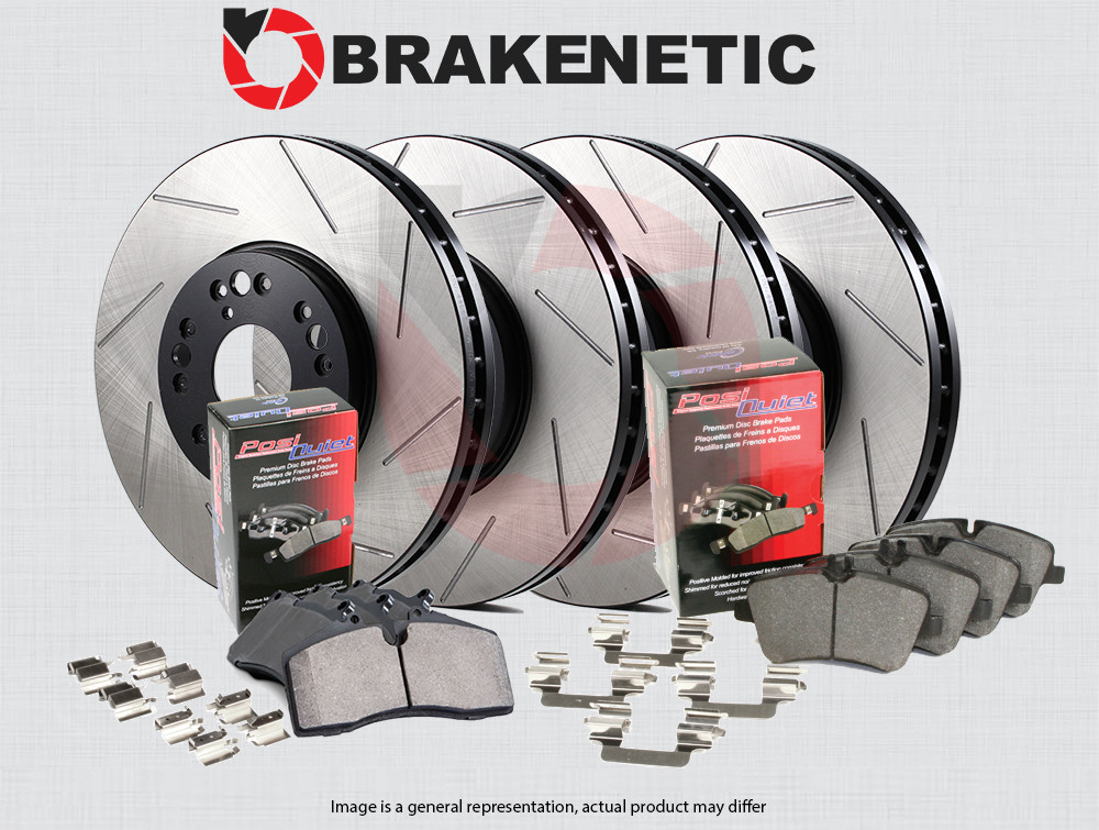 F&R BRAKENETIC Premium Slotted Brake Rotors + Ceramic Pads BPK73096
