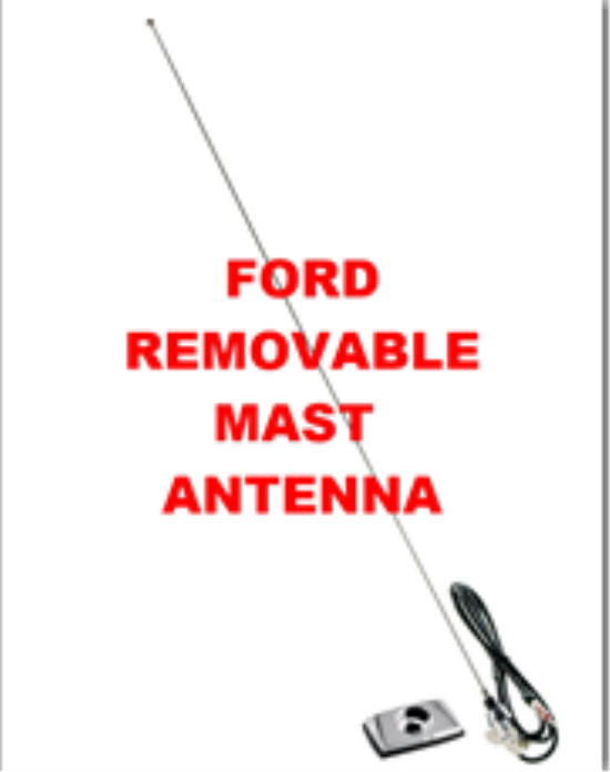 1964-97 FORD 31″ Removeable Steel Mast Rectangle Base + Gasket AM/FM Antenna