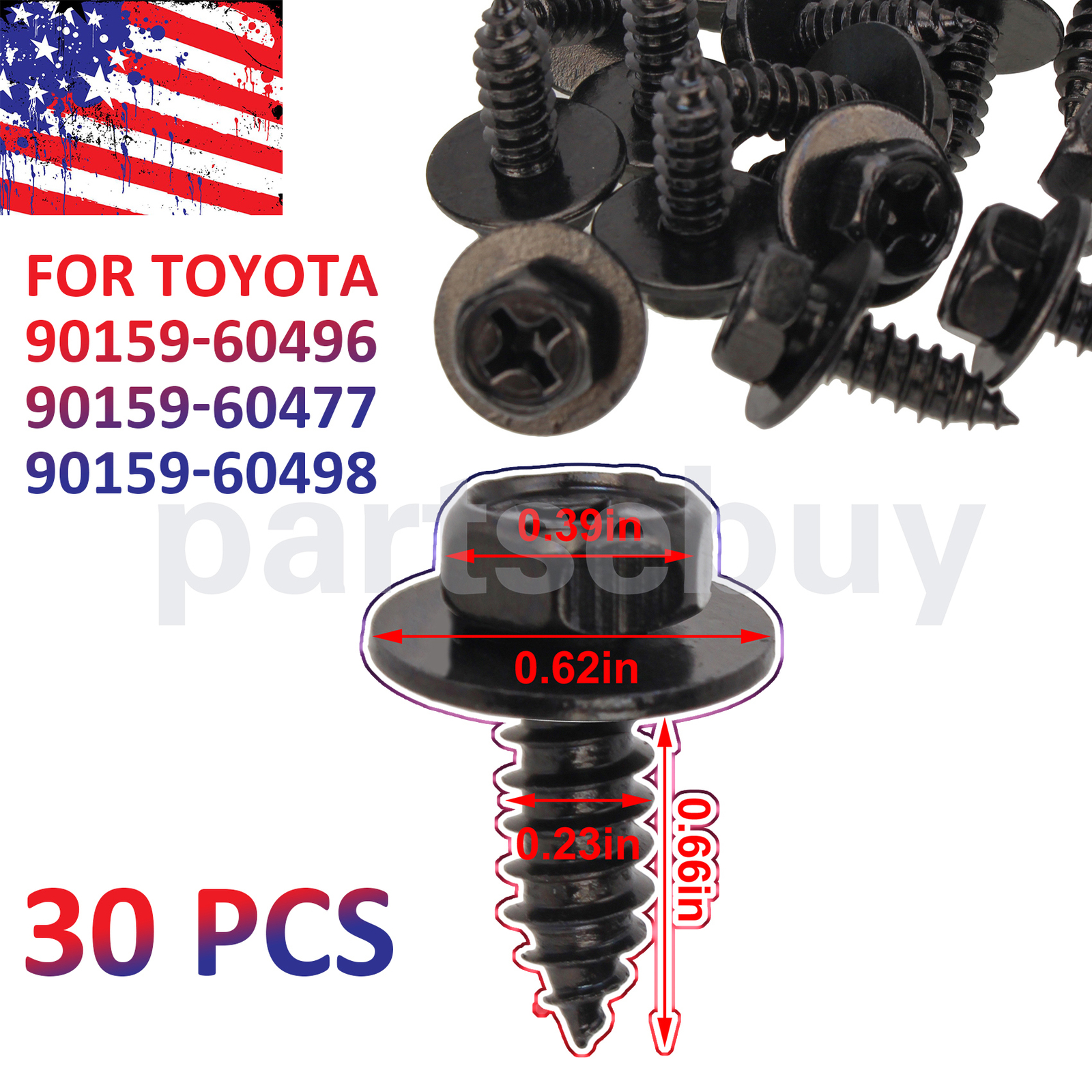 30 Fender Liner Under Cover Bumper Cover Screw Wheelhouse Liner For Toyota Lexus