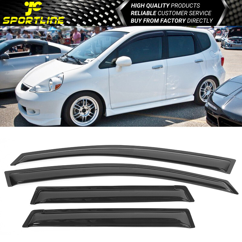 Fits 07-08 Honda Fit GD3 Acrylic Window Visors 4Pcs Set