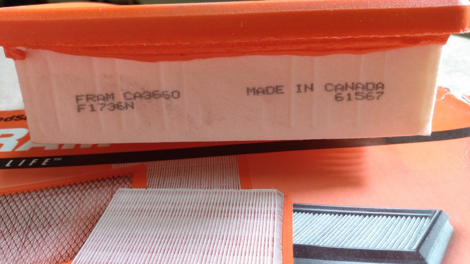 Fram CA3660 Air Filter ( ref: A23465 PA2103 FA1031 TA23465 VA3465 AF1031