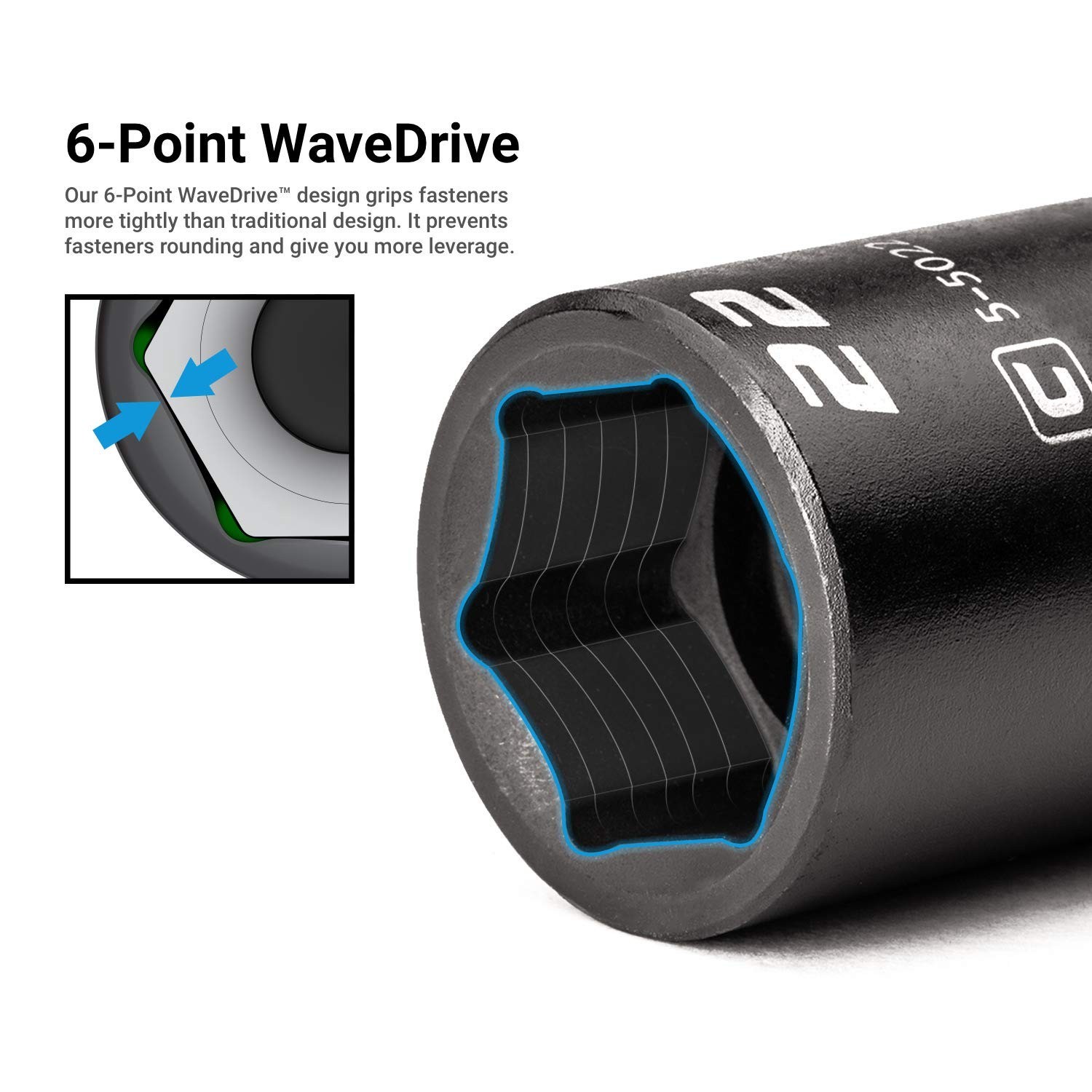 Capri Tools 1/2 in. Drive Shallow Impact Socket Set, 10 to 27 mm, Metric, 18-…