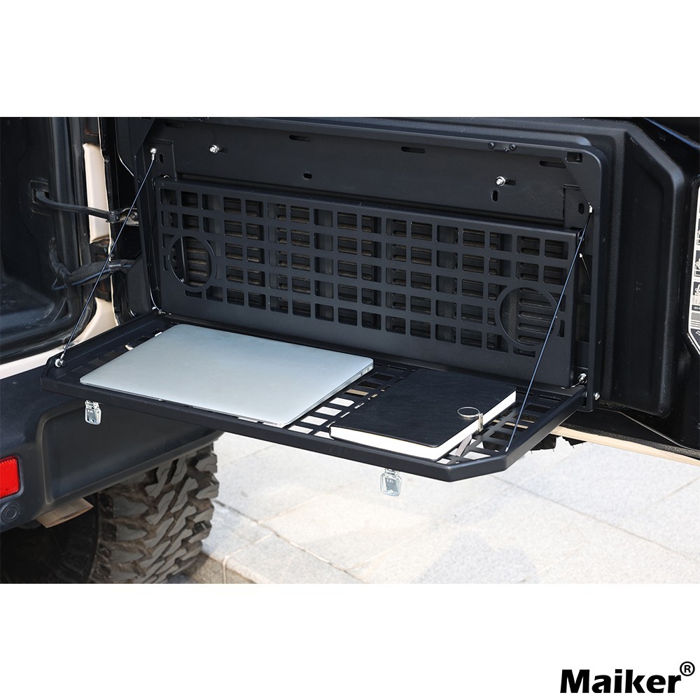 Car tailgate table with a foldable storage capacity of up to 1000 pounds