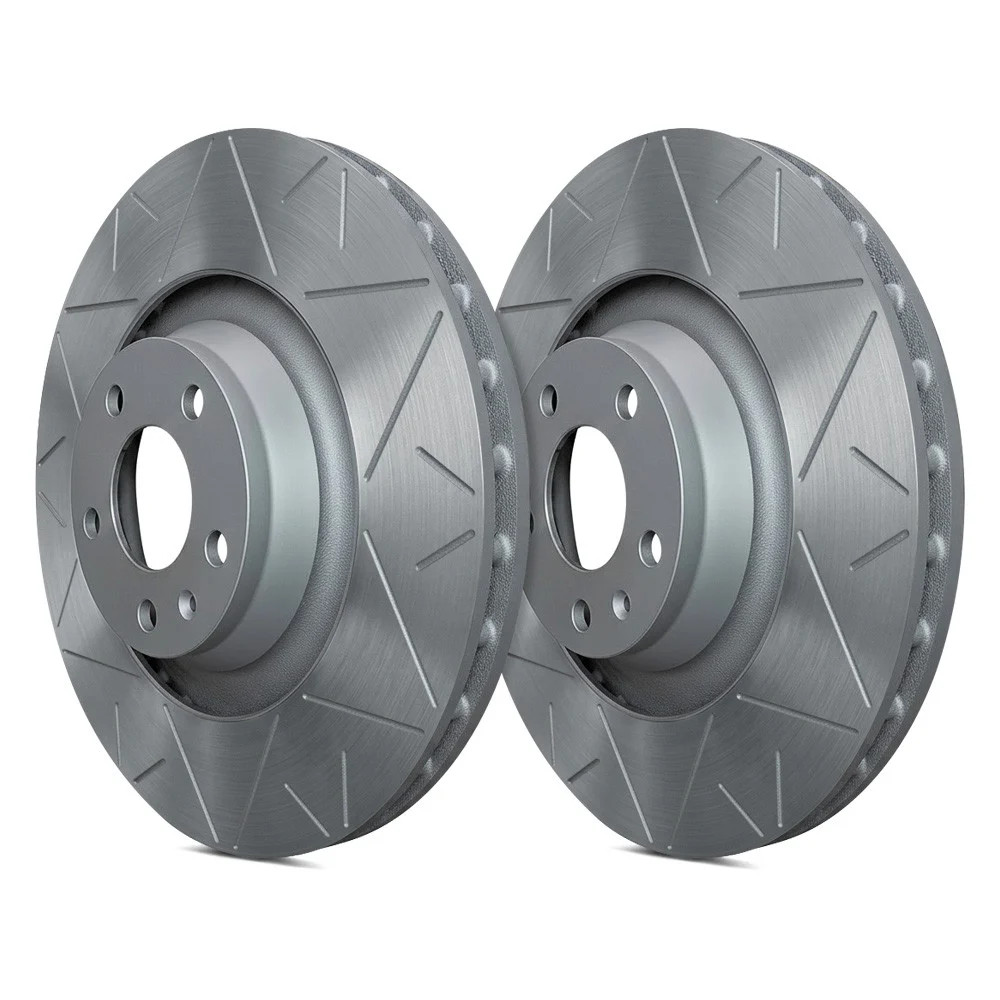 For BMW 535i GT xDrive 11-17 Peak Slotted 1-Piece Rear Brake Rotors