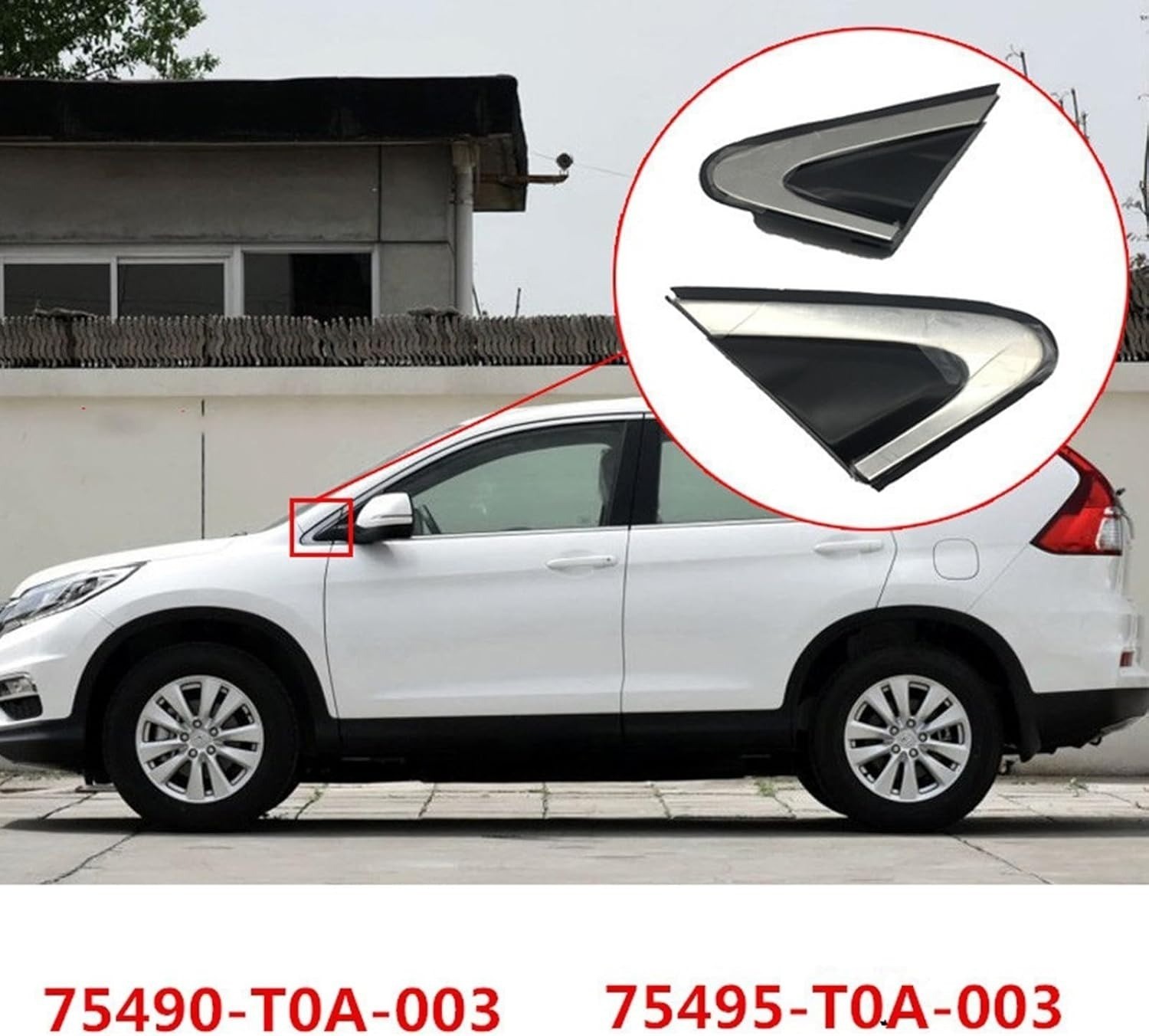 Side Corner Mirror Pillar for 2014 Honda CR-V 75495-T0A-003 75490-T0A-003