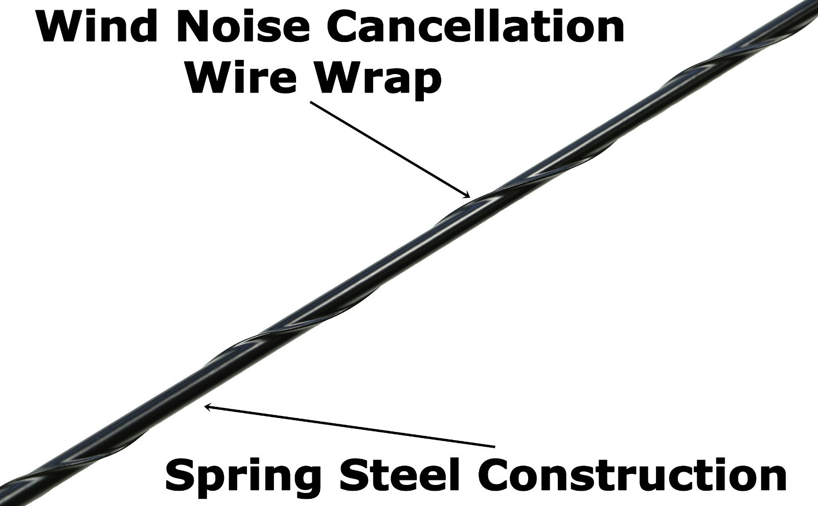 31″ Black Spring Stainless AM/FM Antenna Mast Fits: 1992-2005 Chevrolet Tahoe