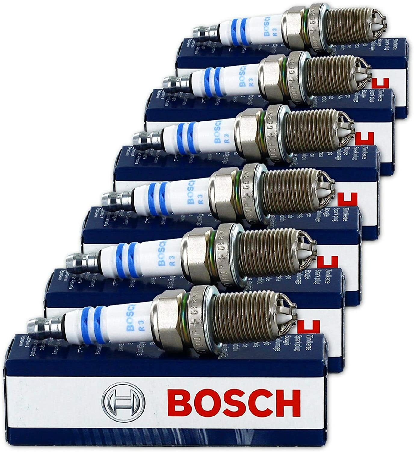 6PC Spark Plugs Bosch OEM Platinum+4 Factory High Power Set for BMW E39/E46-M54