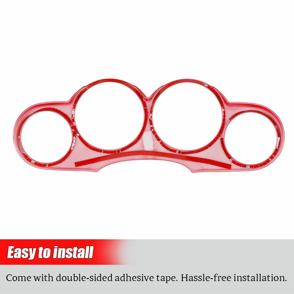 Red Interior Dashboard Decorative Panel Cover Trim For Dodge Challenger 2009-14