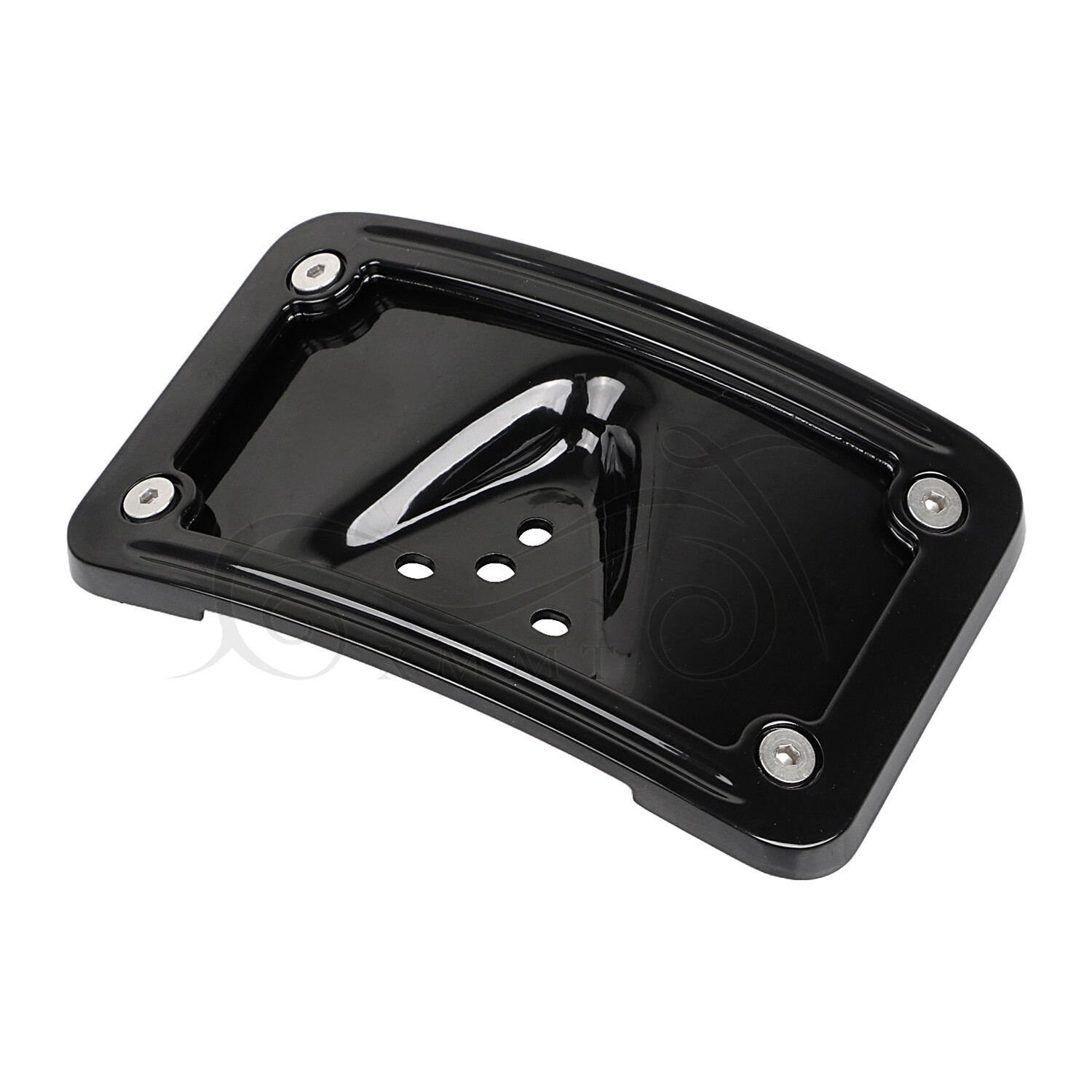 CNC Aluminum Curved Laydown License Plate Bracket For Harley Low Rider Sportster