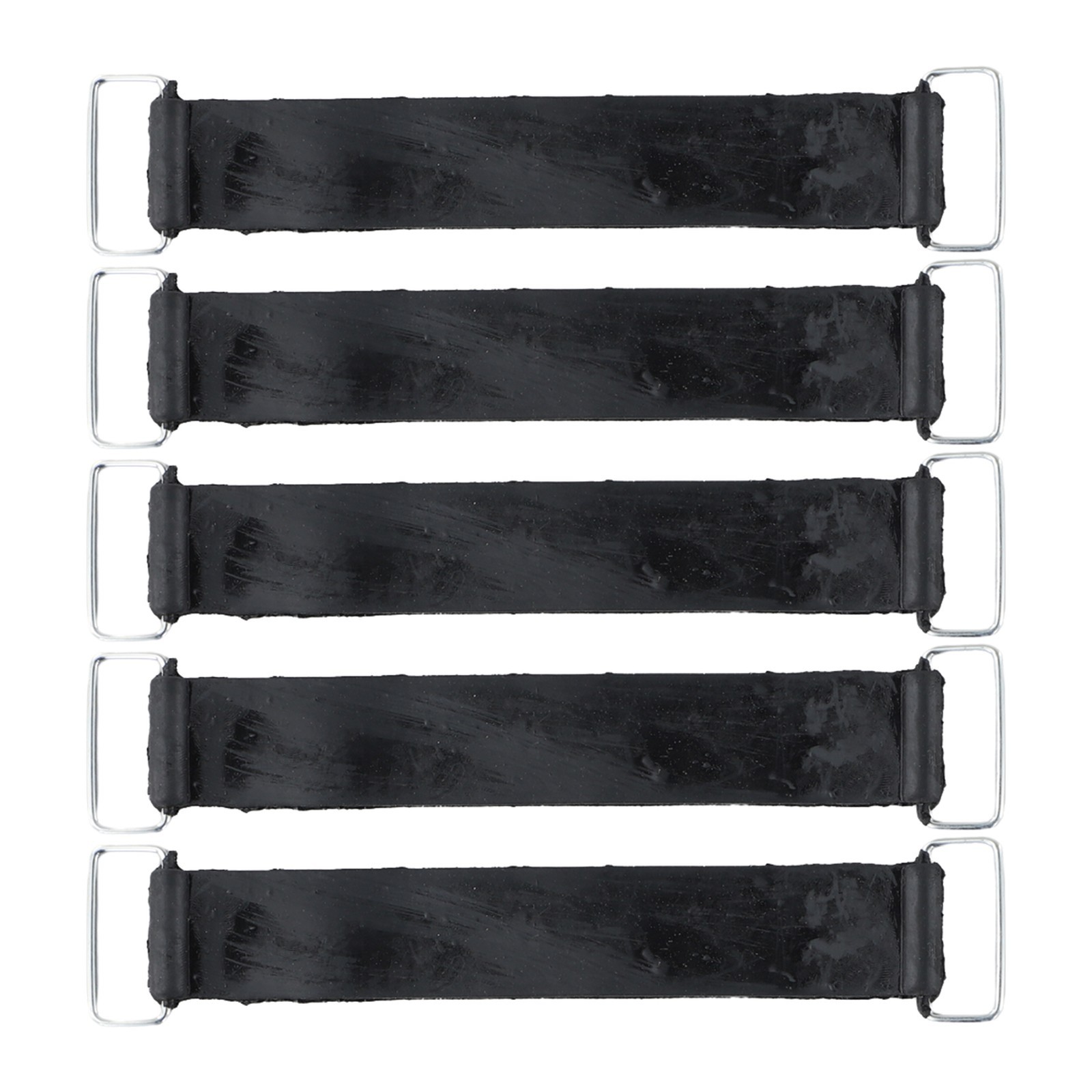 Adjustable 5Pcs Rubber Battery Straps for Motorcycles with Metal Buckles