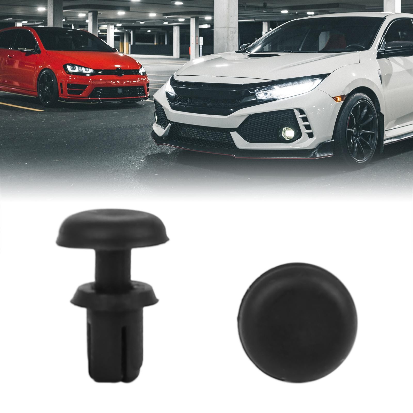 30Pcs 4mm Black Plastic Rivets Push Type Panel Retainer Fastener Clip for Car
