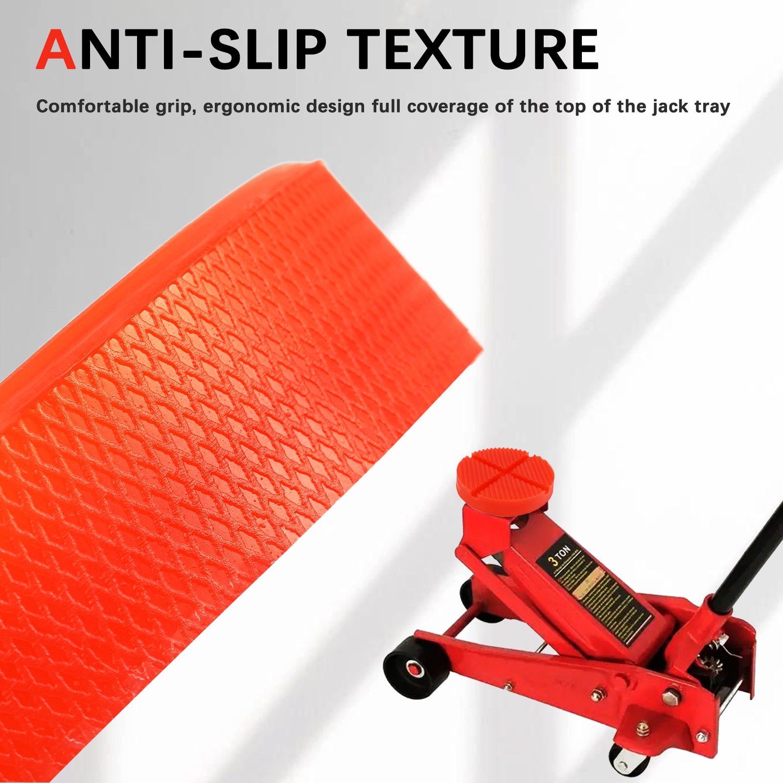 2Pcs Floor Slotted Jack Pad Pinch Weld Adapter Car Lift Frame Rail Guard Red