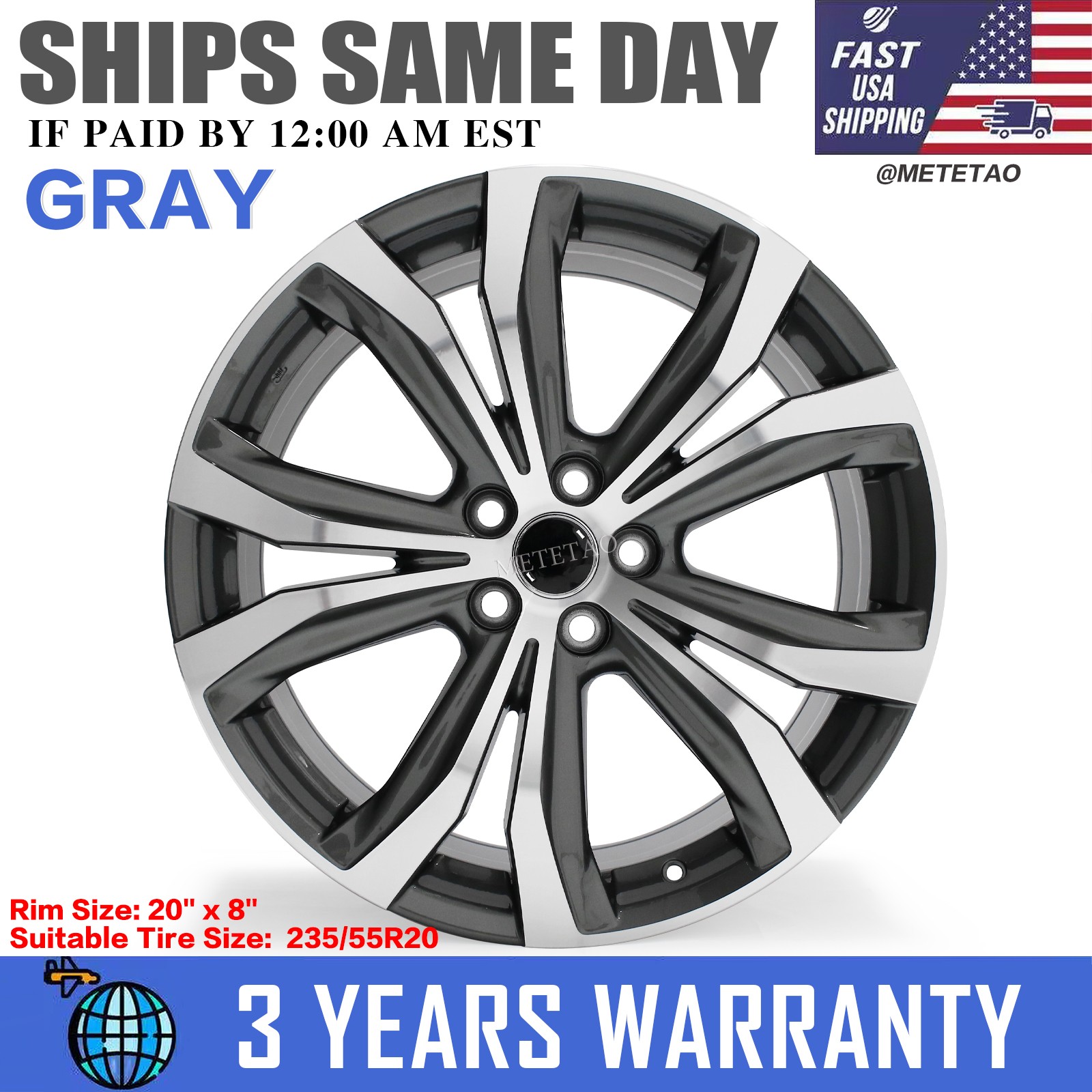 20” Wheel Rim for 2012-23 Lexus RX350 12-21 RX450h 18-22 RX350L 19-23 RX300 Rim