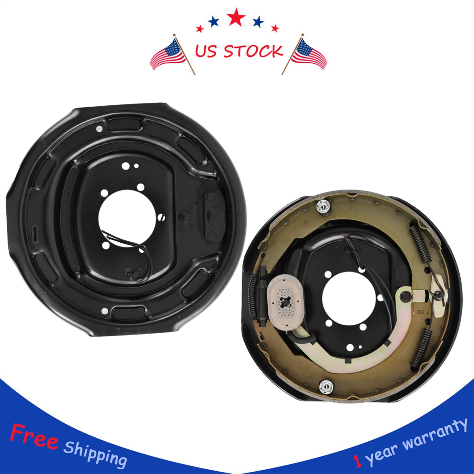Pair Electric Trailer Brake 12″ x 2″ assembly Set for 7000 lbs axle 21005