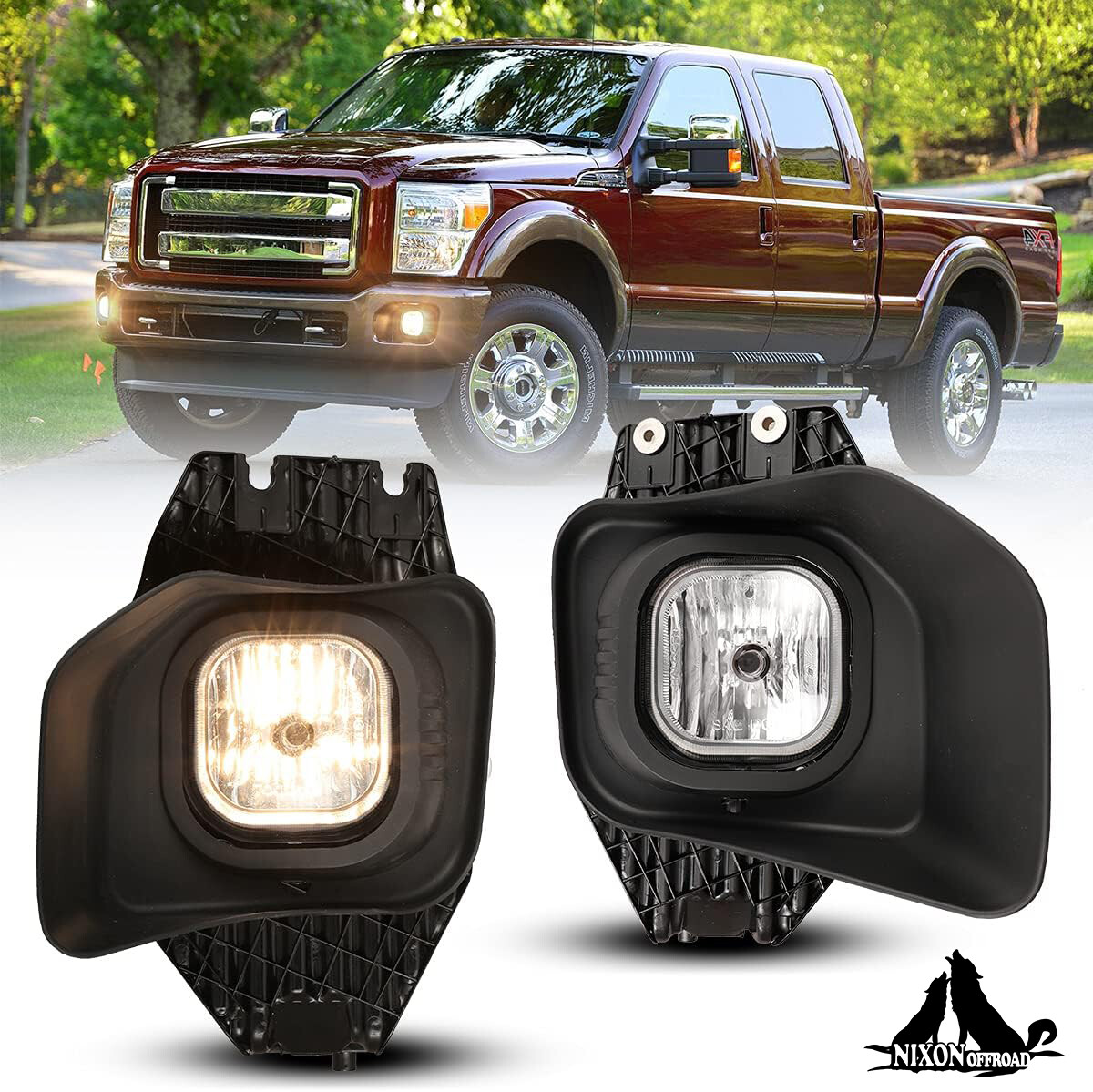 For 2011-2016 Ford F-250 F-350 F-450 F-550 Super Duty Fog Lights Bumper Lamp L+R