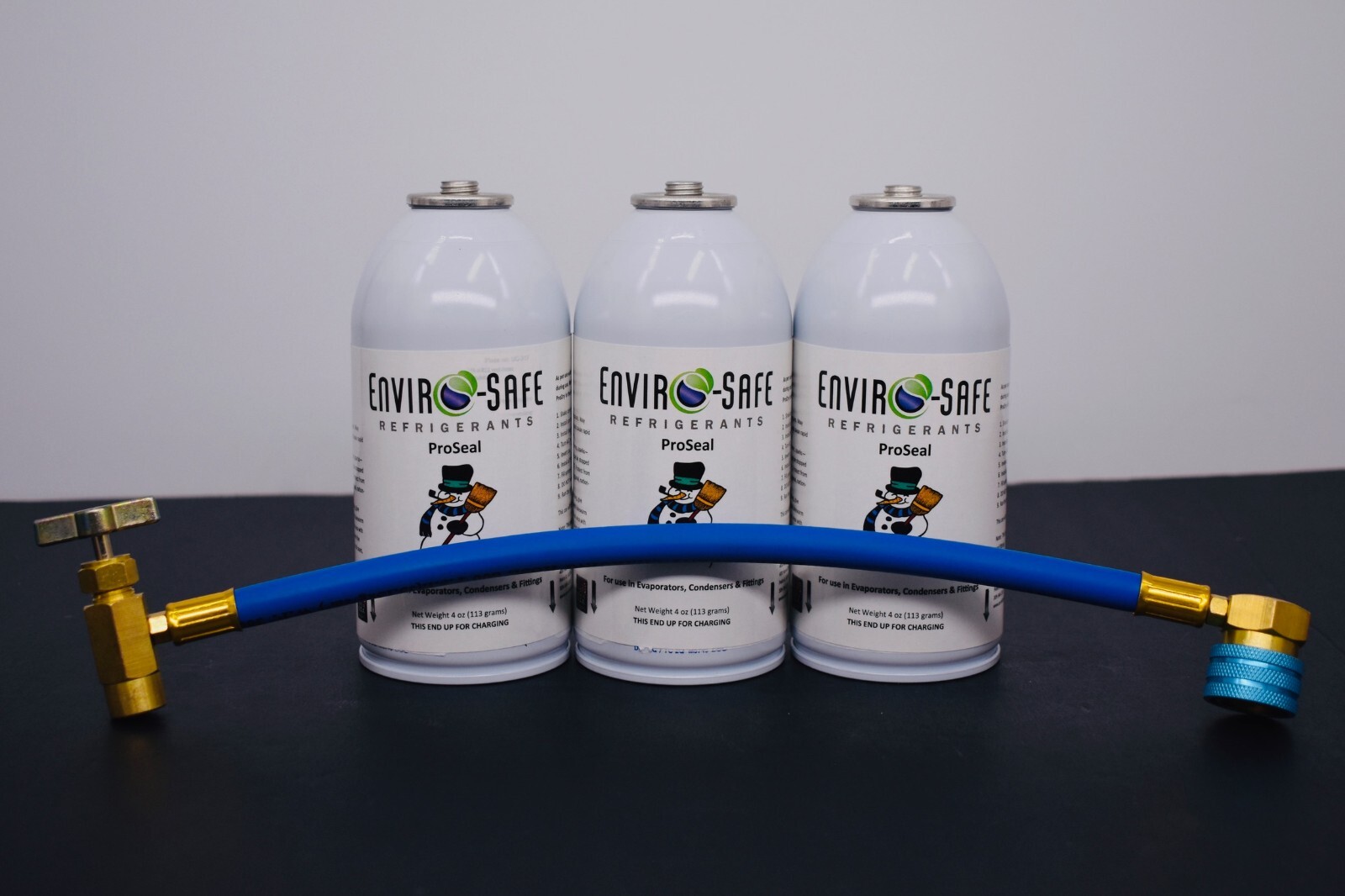 Proseal, Envirosafe Proseal, 3 cans (4oz, 113 grams) with 1234yf Brass Hose