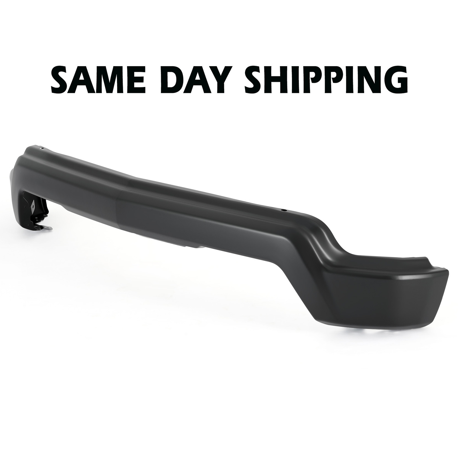 ONE-PIECE Front Bumper Black Steel For 2022-2026 Chevy Silverado 1500 W/O Hole