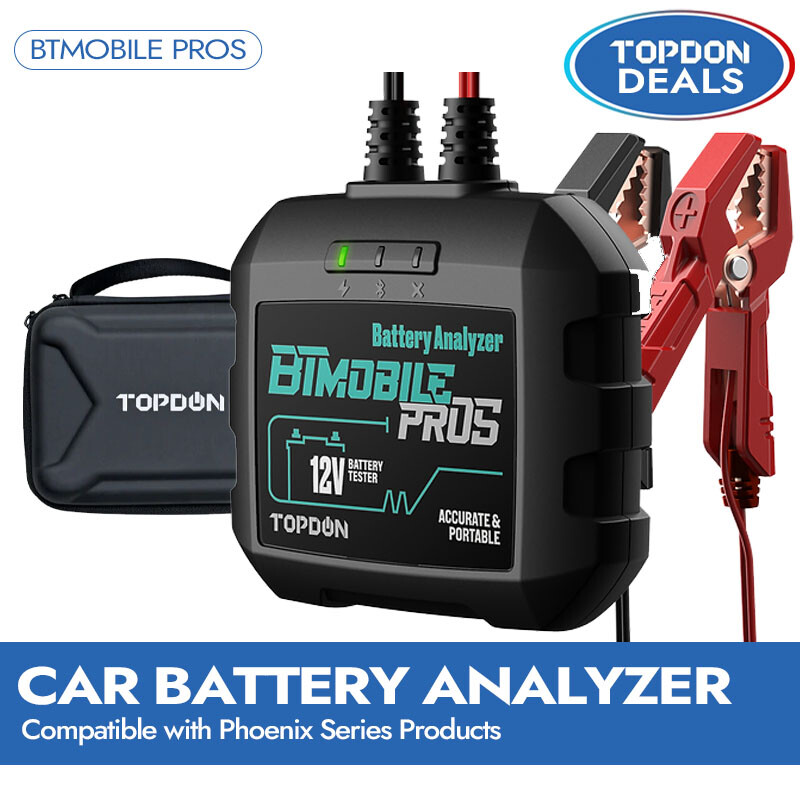TOPDON BTMobile PROS 12V Car Battery Charging Cranking Tester Tool Wireless AGM