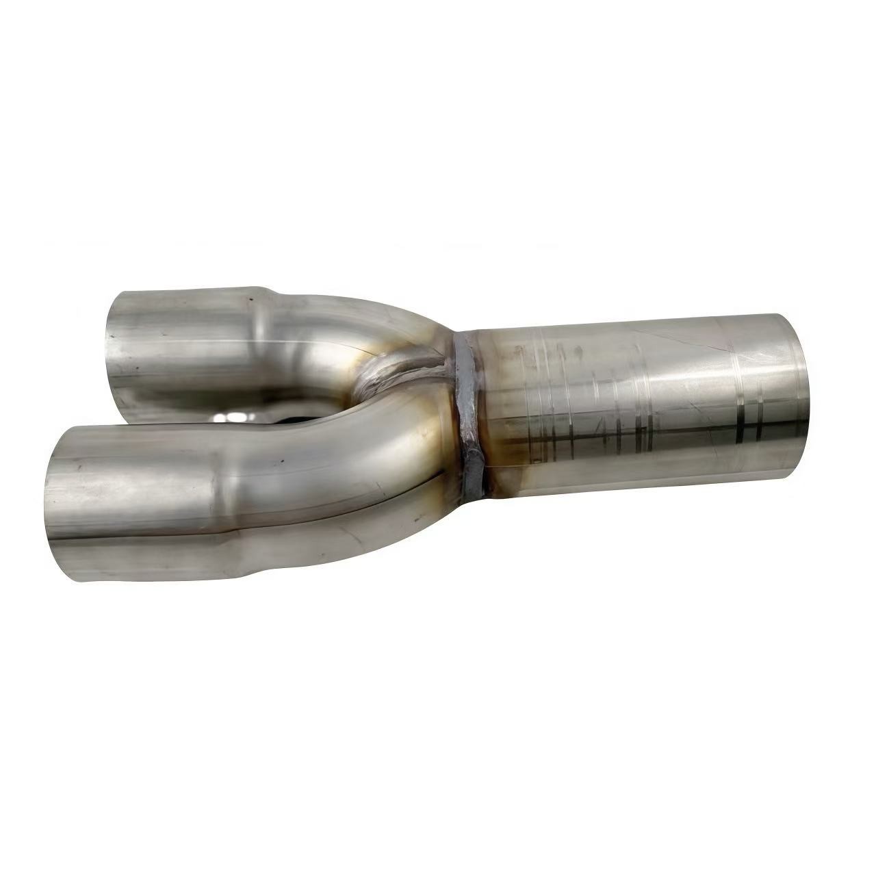 2 into 1 Exhaust Merge Collector 1.625″ Inlet to 2″ OD 9″ Long T304 Stainless