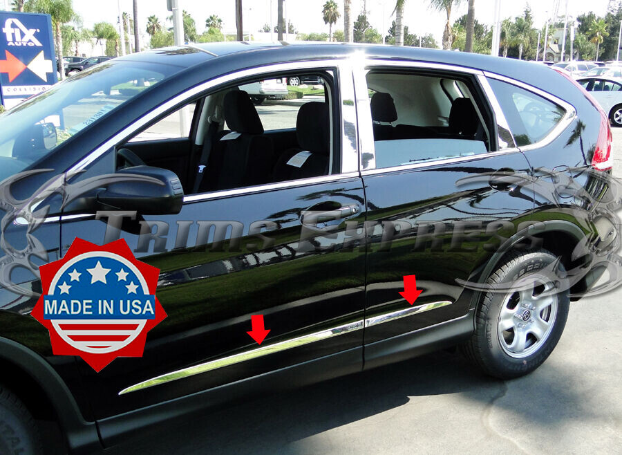 2012-2016 Honda CRV CR-V Body Side Molding 4Pc Stainless Steel Trim Cover 1 1/8″