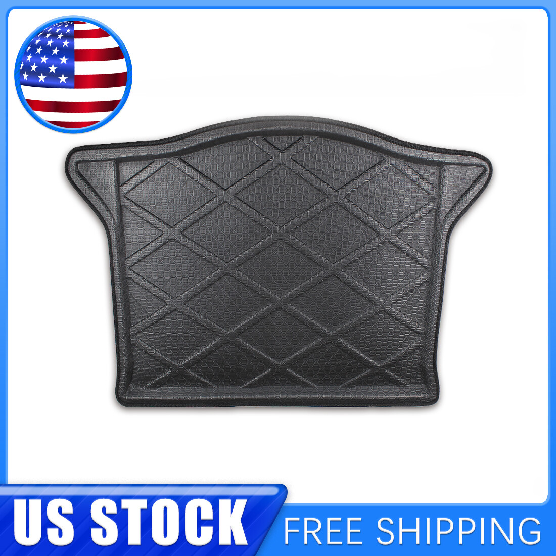 Black Rear Trunk Tray Boot Liner Cargo Floor Mat for Honda Fit 09-14 Waterproof
