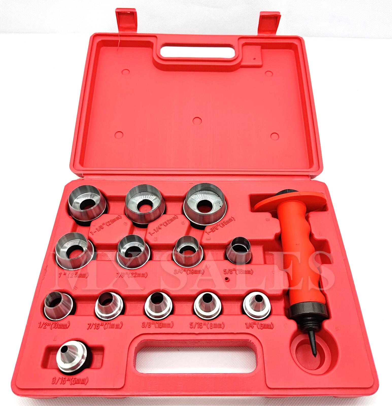 13-in-1 Hollow Punch Set Heavy Duty Gaskets Leather Rubber Hole Case New Large