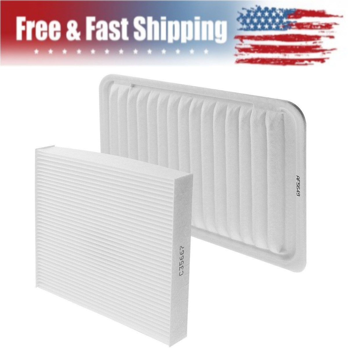CABIN & AIR FILTER COMBO FOR TOYOTA CAMRY 2.5L 2.4L ENGINE 07-2017 17801-0H050