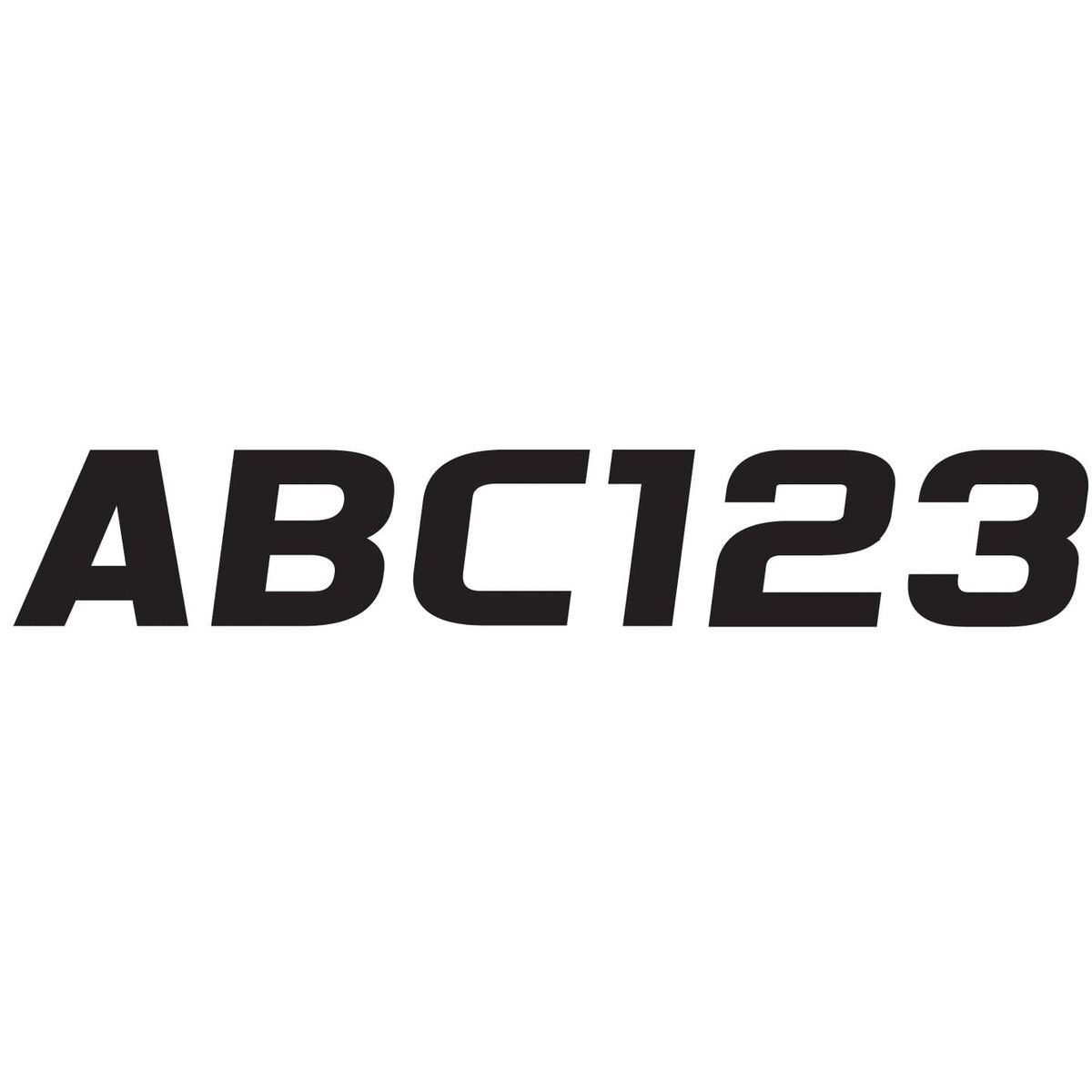 Hardline Products Letter Set Solid Black #BLK700EC