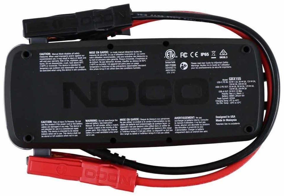 NOCO Boost X GBX155 4250A 12V UltraSafe Portable Lithium Battery Jump Starter