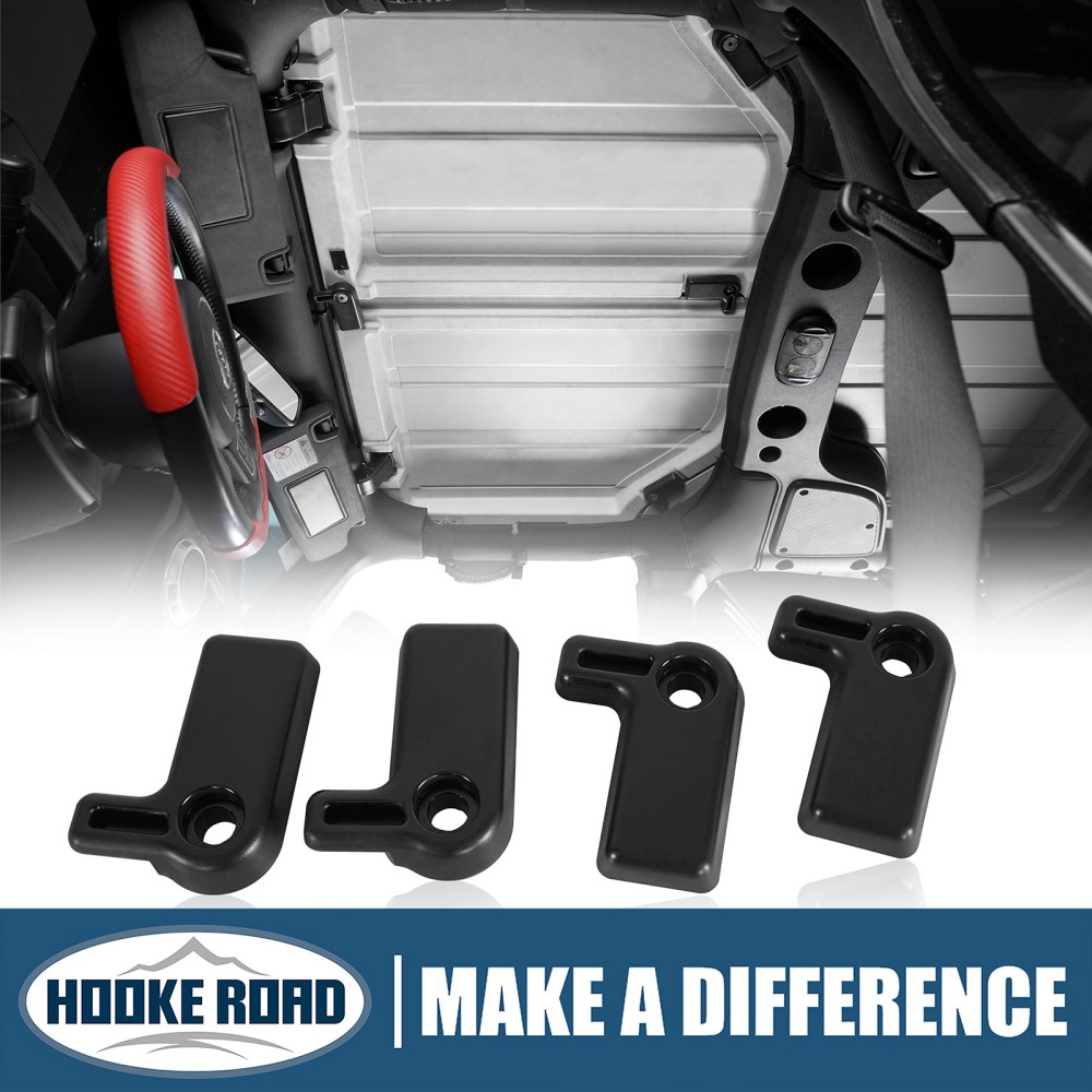 Hooke Road 4Pcs Hard Top Freedom Panel Lever Fit 2007-2018 Wrangler Jeep JK