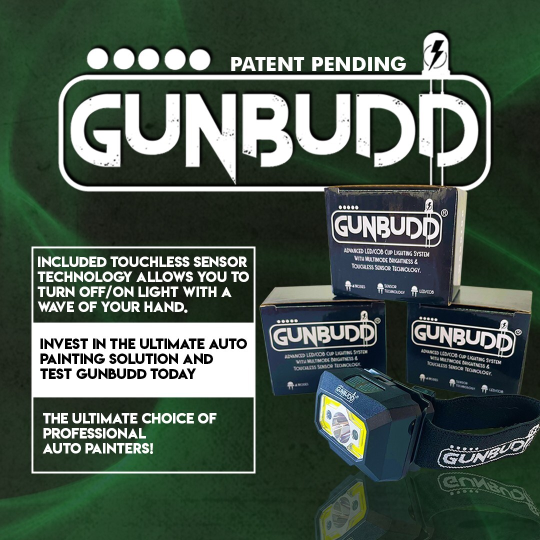 GunBudd® Spray Gun Light – LED/COB Auto Paint Tool Fits Most Spray Guns