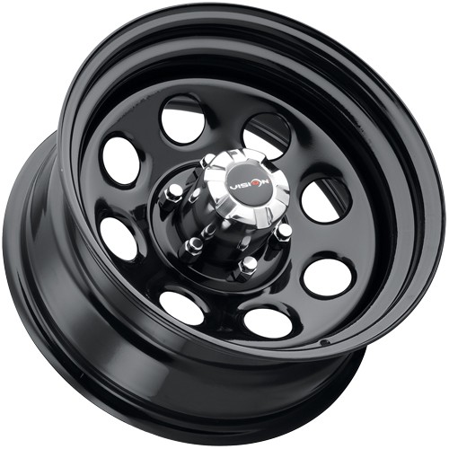 (Set of 4) Vision 85 Soft 8 17×9 6×5.5″ +12mm Gloss Black Wheels Rims 17″ Inch