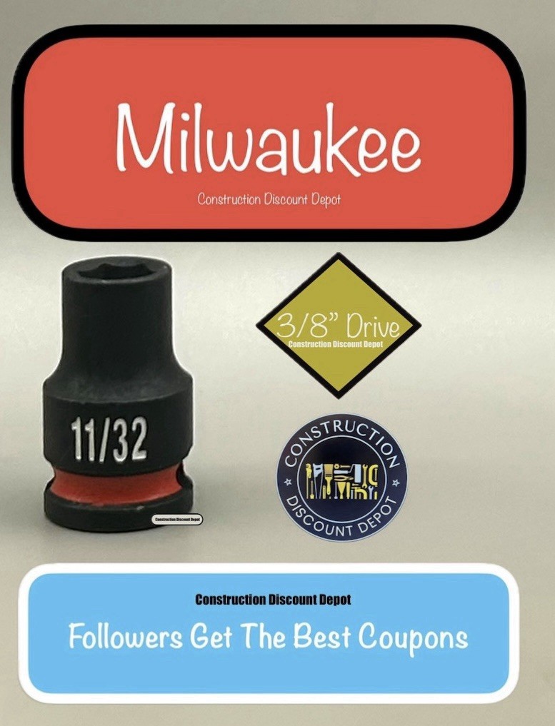Milwaukee 49-66-6103 11/32″ Shockwave Impact Duty 3/8 In. Drive Shallow Socket