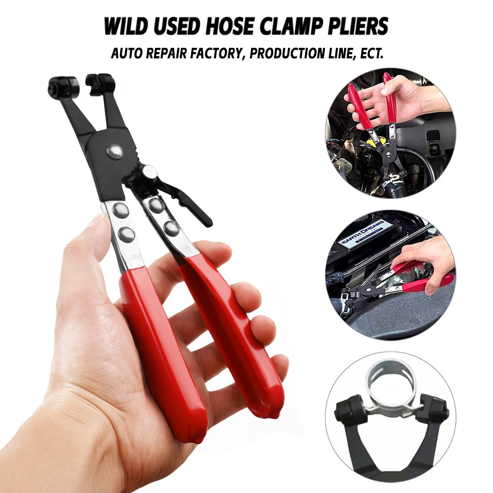 Auto Hose Clamp Pliers Locking Gear Ring-Type and Spring Band Clamps Repair Tool