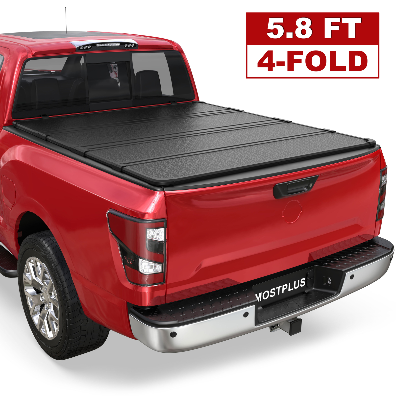 5.7/5.8FT 4 Fold Hard Truck Bed Tonneau Cover For 2017-2023 Nissan Titan(NON-XD)