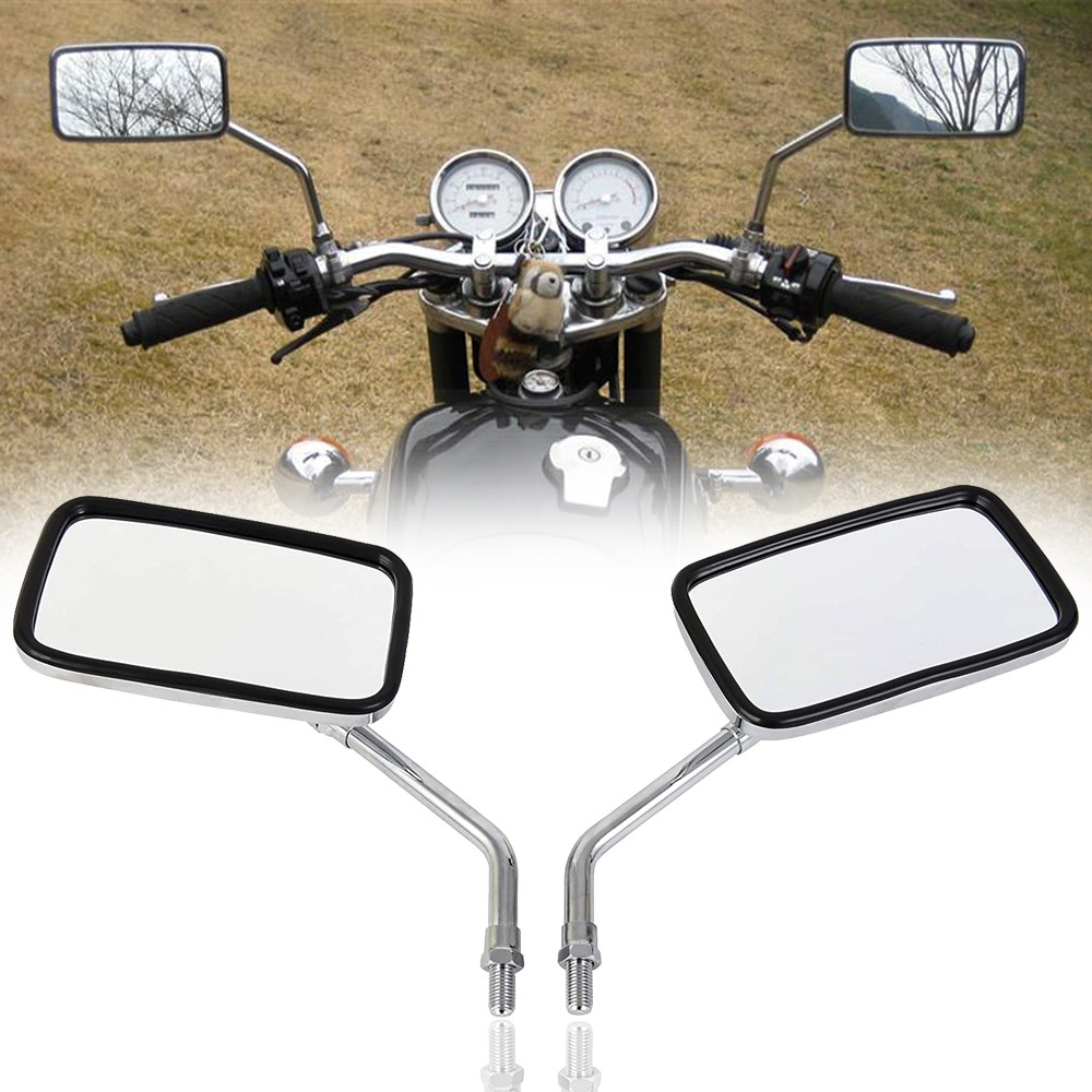 Rectangle Chrome Motorcycle Side Mirror For Honda Rebel 250 CMX250C 300 CMX300