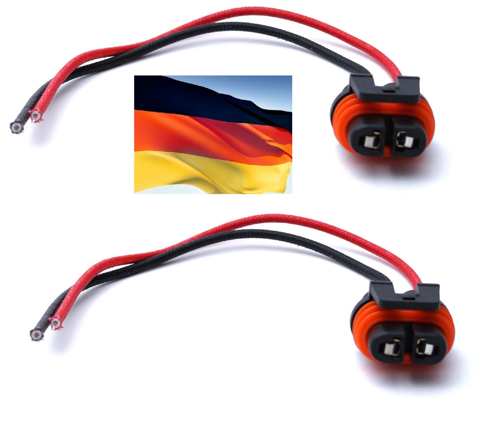 Flosser Wire 9448 Pigtail Female H8 Two Harness Head Light High Beam Socket Plug