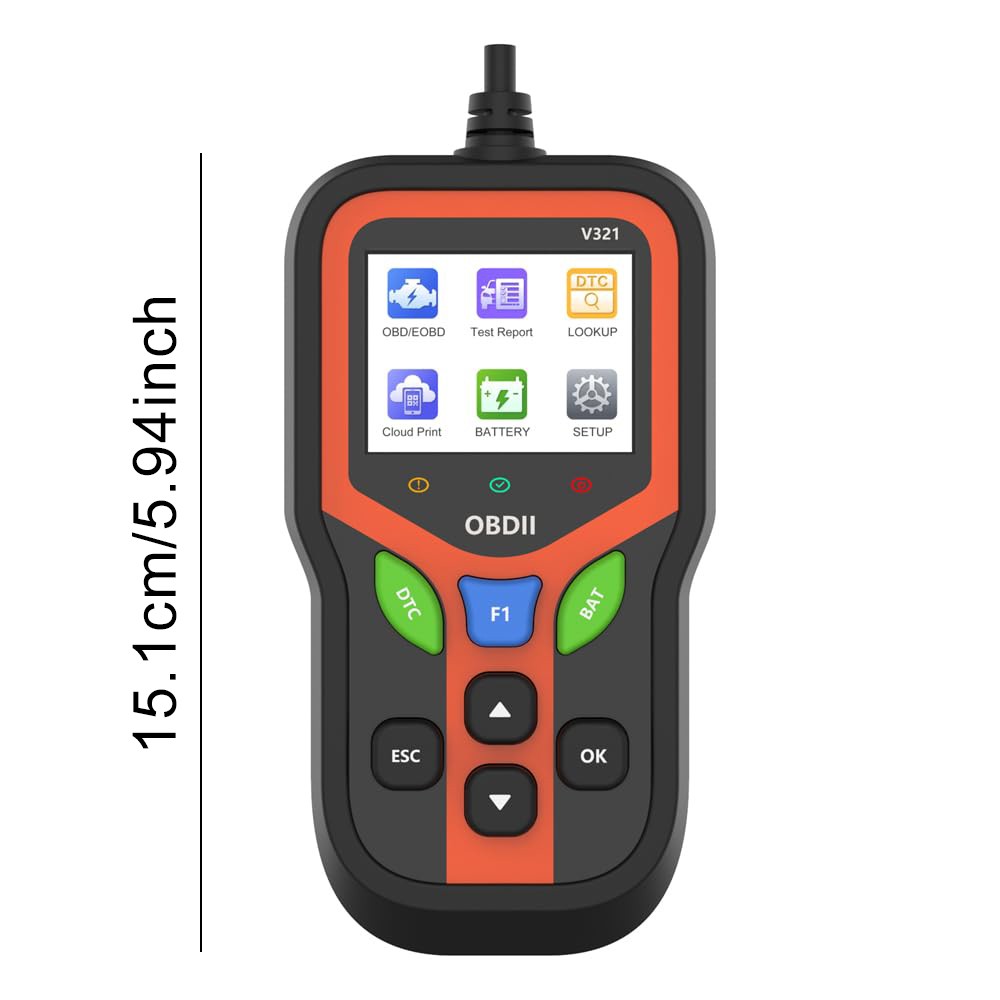 Car OBD2 Scanner Diagnostic Tool Engine Fault Code Reader Clear Battery Tester
