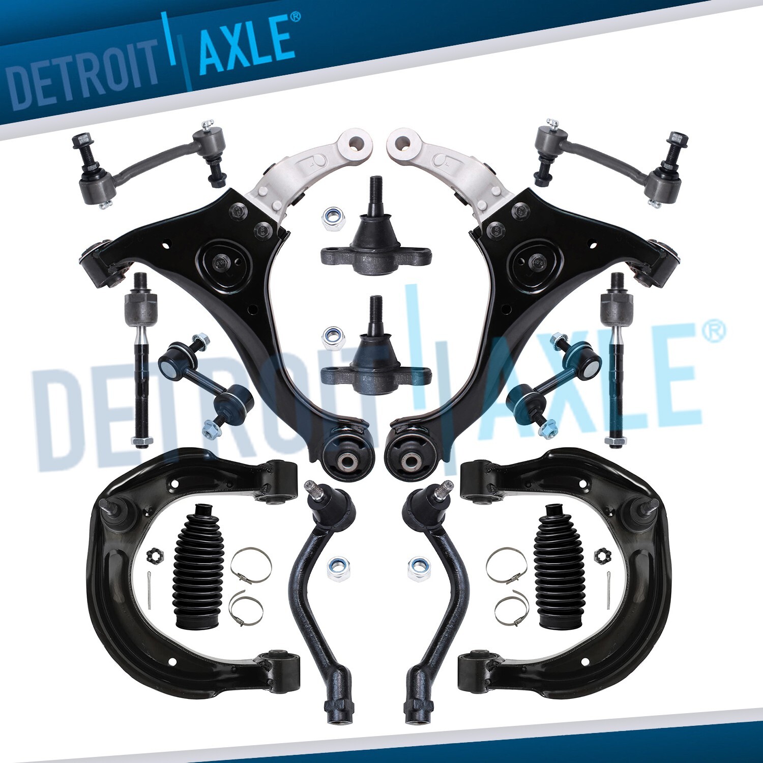 Front Rear Sway Bar Upper Lower Control Arm Tierod Boot for 06-08 Hyundai Sonata