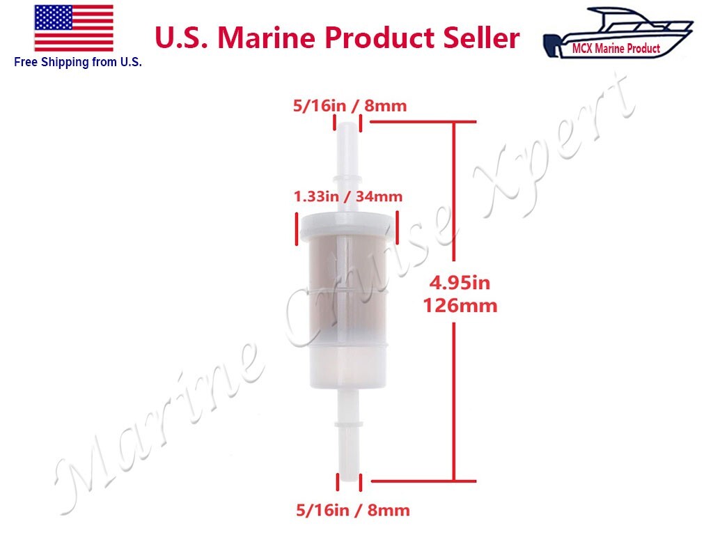Fuel Filter Mercury Outboard 30 35 40 50 60 75 80 90 HP 879885Q 879885T 879885K