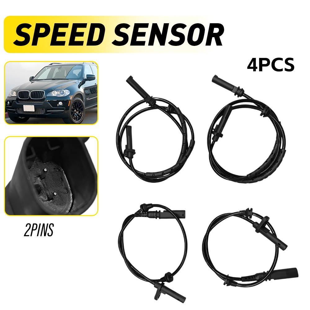 4Pcs ABS Wheel Speed Sensor Front Rear For BMW X5 E70 F15 X6 E71 F16 34526771776
