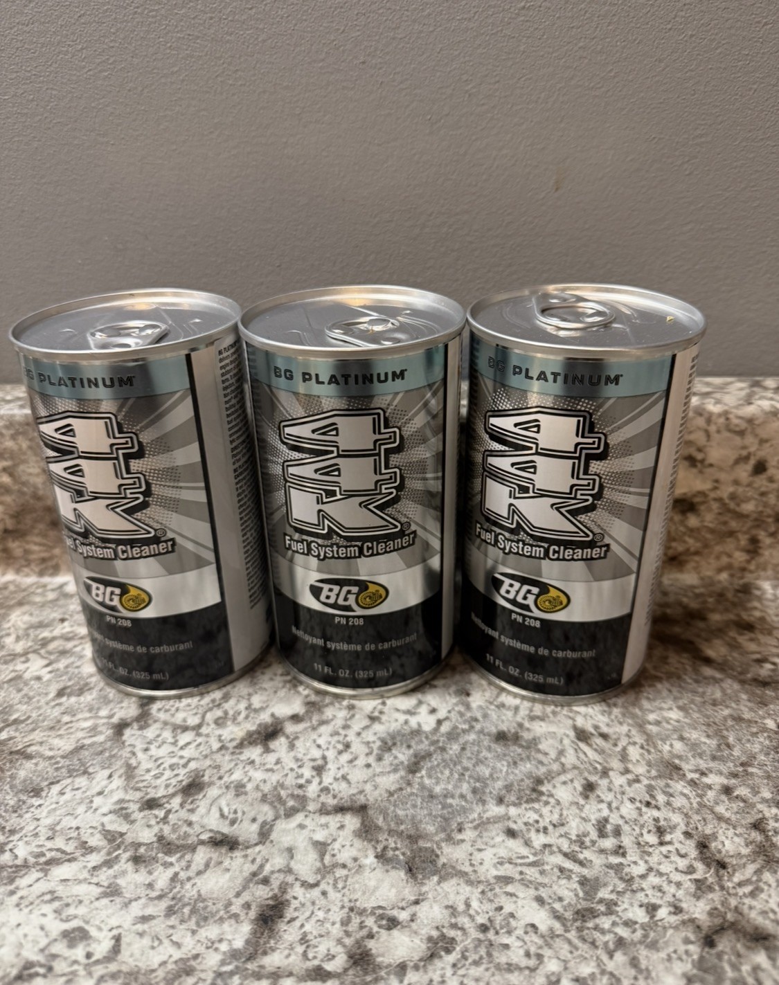 3 cans of BG 44K PLATINUM New Fuel System Cleaner Additive 11oz. Free Shipping