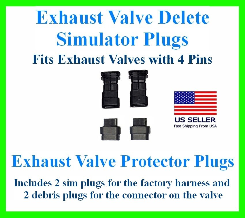 fits Audi RS3 RS5 TTRS 4 Pin Exhaust Valve Simulator Plug Delete Sim + Protector