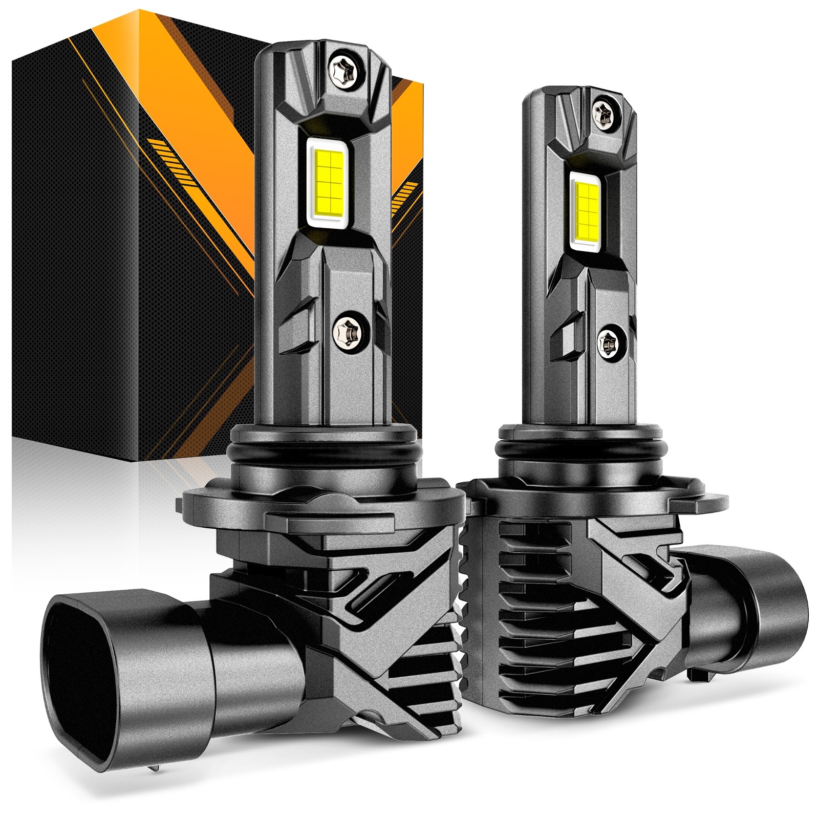 AUXBEAM 9006 LED Headlight Bulb Kit Low Beam Super Bright 6000K White 28000LM 2x