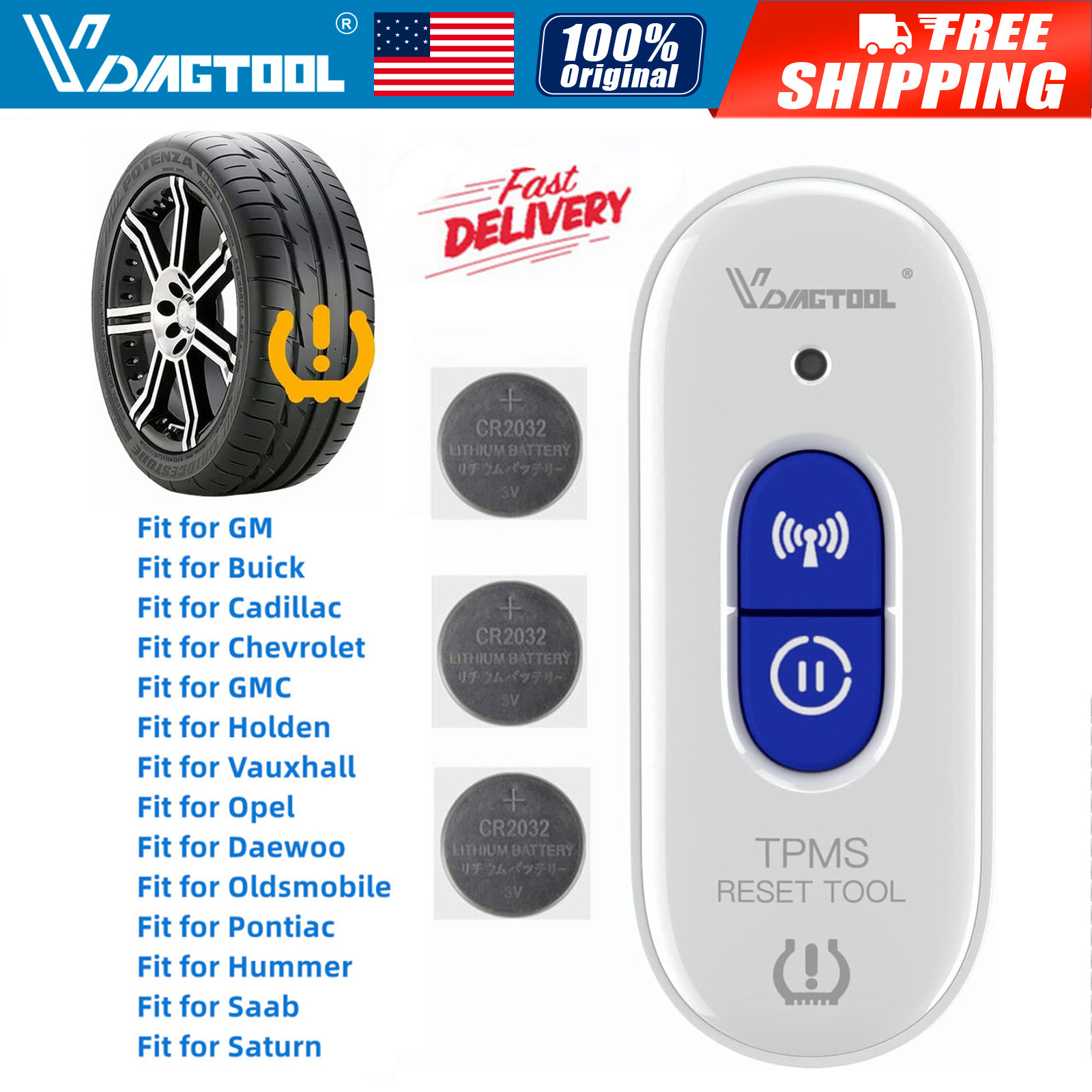 For GM Opel Auto TPMS Reset Tool Tire Monitor Pressure Sensor Activation Tool US