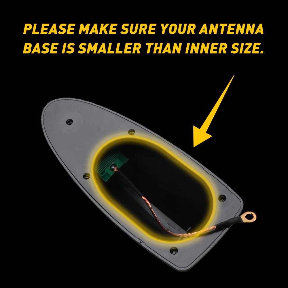 1-10 Universal Shark Fin Antenna Car Signal Radio AM/FM Aerial Gloss Black Cover