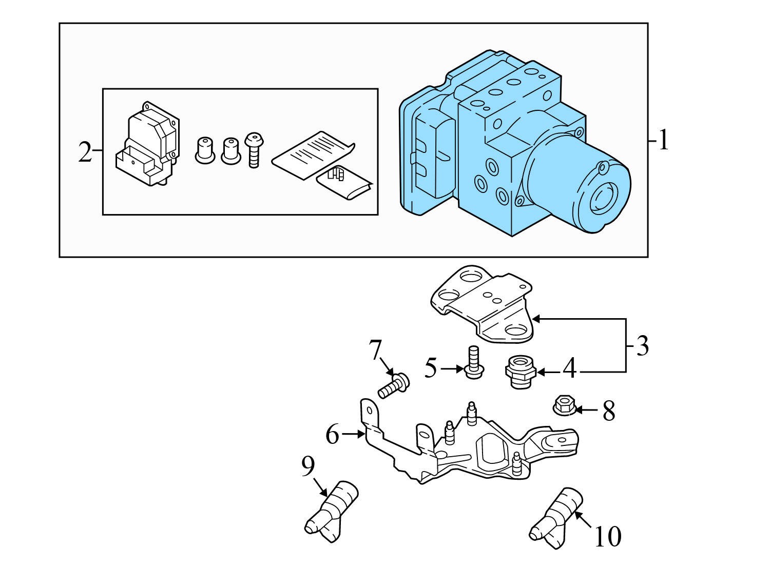 2016-2019 AUDI Q7 4M – ABS PUMP / Module UNIT 4M0614517AB