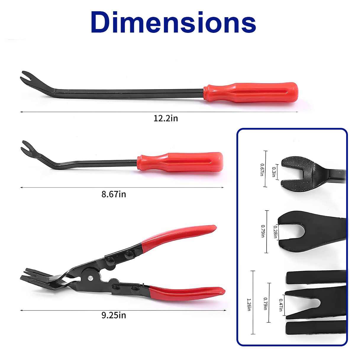 3PCS Set Auto Trim Clip Remover Tool Removal Pliers Fastener Door Panel Retainer
